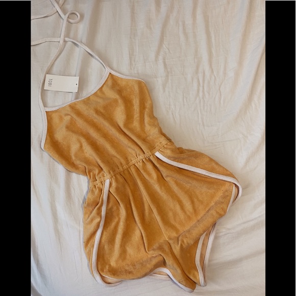 Tobi Pants - Halter romper (yellow) from TOBI